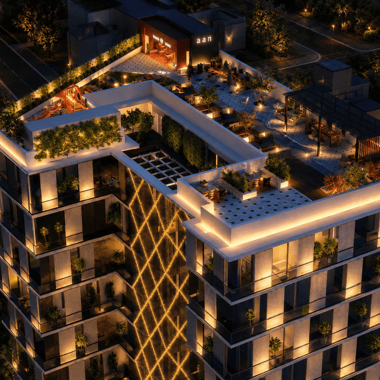 Roof top amenities at Health Hub